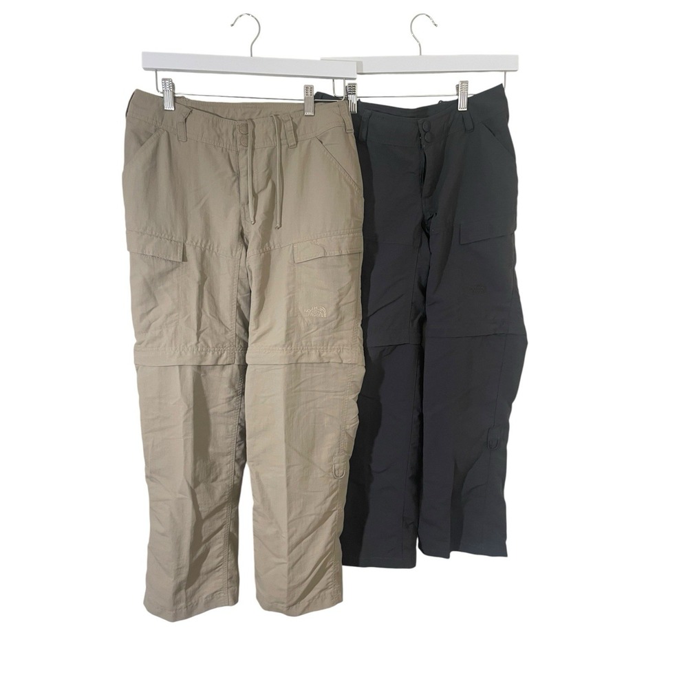 Lot Of Two THE NORTH FACE Women's Convertible Nylon Hiking Pants Size 2 Gorpcore
